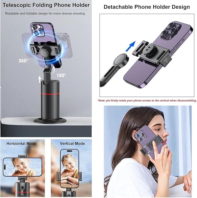 Auto Face Tracking Tripod | حامل هاتف ذكي مع تتبع تلقائي